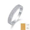 Wholesale Women's Fashion Geometric S925 Silver Moissanite Inlaid Ring