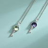 Wholesale Women's Fashion Geometric S925 Sterling Silver Austrian Crystal Necklace With Cross Chain And Hundred Tower Key Pendant