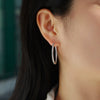 Wholesale Women's Fashion Geometric 925 Silver Earrings Set With Diamonds Moissanite