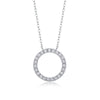 Wholesale Women's Fashion Geometric 925 Silver Moissanite Inlaid Clavicle Chain Necklace