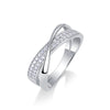 Wholesale Women's Fashion Geometric 925 Silver Moissanite Inlay Ring