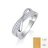 Wholesale Women's Fashion Geometric 925 Silver Moissanite Inlay Ring