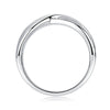 Wholesale Women's Fashion Geometric 925 Silver Moissanite Inlay Ring