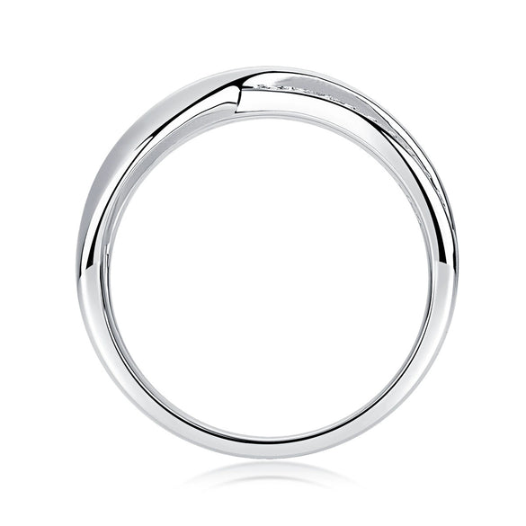 Wholesale Women's Fashion Geometric 925 Silver Moissanite Inlay Ring