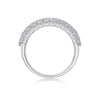 Wholesale Women's Fashion Geometric 925 Silver Moissanite Ring Set With Diamonds