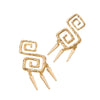 Wholesale Women's Fashion Geometric Spiral Pattern Alloy And Stainless Steel Electroplated Earrings