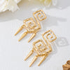 Wholesale Women's Fashion Geometric Spiral Pattern Alloy And Stainless Steel Electroplated Earrings