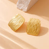Wholesale Women's Fashion Geometric Square Stainless Steel Electroplated Earrings Accessories