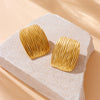 Wholesale Women's Fashion Geometric Square Stainless Steel Electroplated Earrings Accessories