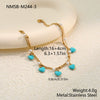 Wholesale Women's Fashion Geometric Stainless Steel And Titanium Steel Heart Water Drop Bell Electroplated Necklace And Bracelet Set Niche Jewelry