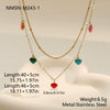 Wholesale Women's Fashion Geometric Stainless Steel And Titanium Steel Heart Water Drop Bell Electroplated Necklace And Bracelet Set Niche Jewelry