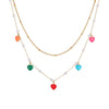 Wholesale Women's Fashion Geometric Stainless Steel And Titanium Steel Heart Water Drop Bell Electroplated Necklace And Bracelet Set Niche Jewelry