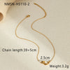 Wholesale Women's Fashion Geometric Stainless Steel And Titanium Steel Mermaid Pendant Necklace And Bracelet Set With Heart Water Drop And Bell Patterns Electroplated