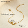 Wholesale Women's Fashion Geometric Stainless Steel And Titanium Steel Mermaid Pendant Necklace And Bracelet Set With Heart Water Drop And Bell Patterns Electroplated