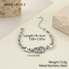 Wholesale Women's Fashion Geometric Stainless Steel And Titanium Steel Necklace And Bracelet Set With Heart Water Drop And Bell Patterns Electroplated
