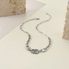 Wholesale Women's Fashion Geometric Stainless Steel And Titanium Steel Necklace And Bracelet Set With Heart Water Drop And Bell Patterns Electroplated