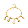 Wholesale Women's Fashion Geometric Stainless Steel Diy Multi Accessory Bracelet Plated 18K Real Gold