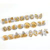 Wholesale Women's Fashion Geometric Stainless Steel Earrings 18K Gold Plated Electroplated Non Fading