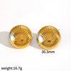 Wholesale Women's Fashion Geometric Stainless Steel Earrings 18K Gold Plated Electroplated Non Fading