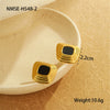 Wholesale Women's Fashion Geometric Stainless Steel Electroplated Earrings With Irregular Square Shape