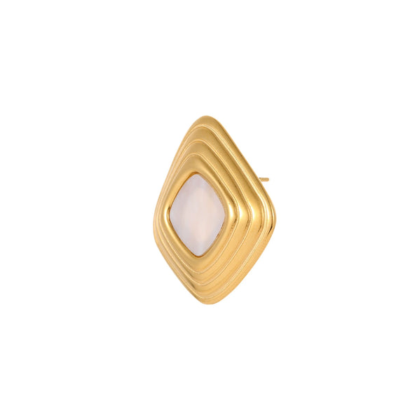 Wholesale Women's Fashion Geometric Stainless Steel Electroplated Earrings With Irregular Square Shape