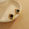 Wholesale Women's Fashion Geometric Stainless Steel Electroplated Earrings With Irregular Square Shape