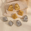 Wholesale Women's Fashion Geometric Stainless Steel Electroplated Earrings