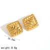 Wholesale Women's Fashion Geometric Stainless Steel Electroplated Earrings