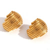 Wholesale Women's Fashion Geometric Stainless Steel Electroplated Earrings