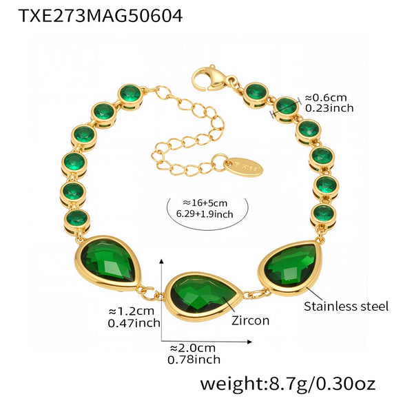 Wholesale Women's Fashion Geometric Stainless Steel Electroplated Ferris Wheel Bracelet Jewelry