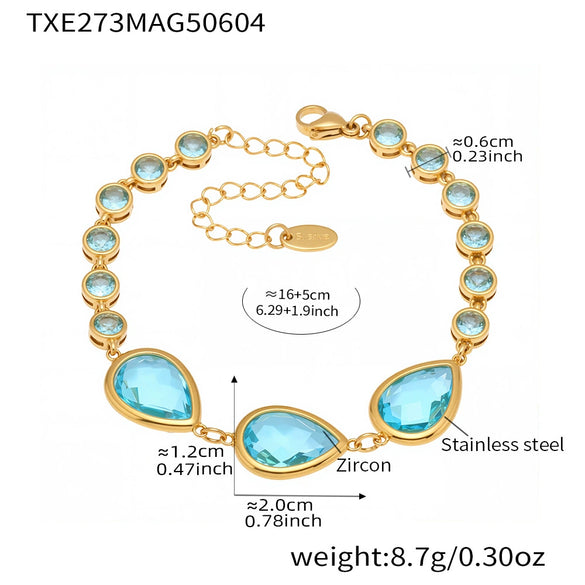 Wholesale Women's Fashion Geometric Stainless Steel Electroplated Ferris Wheel Bracelet Jewelry
