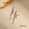 Wholesale Women's Fashion Geometric Stainless Steel Electroplated 18K Gold And Silver Color Matching Necklaces And Earrings