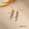 Wholesale Women's Fashion Geometric Stainless Steel Electroplated 18K Gold And Silver Color Matching Necklaces And Earrings