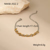 Wholesale Women's Fashion Geometric Stainless Steel Electroplated 18K Gold And Silver Color Matching Necklaces And Earrings