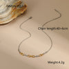 Wholesale Women's Fashion Geometric Stainless Steel Electroplated 18K Gold And Silver Color Matching Necklaces And Earrings