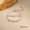 Wholesale Women's Fashion Geometric Stainless Steel Electroplated 18K Gold And Silver Color Matching Necklaces And Earrings
