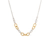 Wholesale Women's Fashion Geometric Stainless Steel Electroplated 18K Gold And Silver Color Matching Necklaces And Earrings