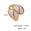 Wholesale Women's Fashion Geometric Stainless Steel Electroplated Open Ring Bracelet