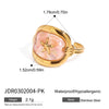 Wholesale Women's Fashion Geometric Stainless Steel Electroplated Ring Accessories