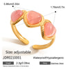 Wholesale Women's Fashion Geometric Stainless Steel Electroplated Ring Accessories