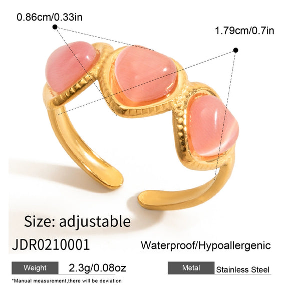 Wholesale Women's Fashion Geometric Stainless Steel Electroplated Ring Accessories