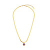 Wholesale Women's Fashion Geometric Stainless Steel Electroplated Round Zircon Pendant Necklace With Conventional Chain