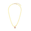 Wholesale Women's Fashion Geometric Stainless Steel Electroplated Round Zircon Pendant Necklace With Conventional Chain