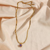 Wholesale Women's Fashion Geometric Stainless Steel Electroplated Round Zircon Pendant Necklace With Conventional Chain
