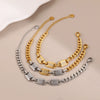 Wholesale Women's Fashion Geometric Stainless Steel 18K Electroplated Bracelet Hand Jewelry