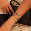 Wholesale Women's Fashion Geometric Stainless Steel 18K Electroplated Bracelet Hand Jewelry