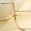 Wholesale Women's Fashion Geometric Stainless Steel 18K Electroplated Diamond Microinlaid Bracelet