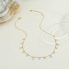 Wholesale Women's Fashion Geometric Stainless Steel 18K Gold Electroplated Bead Chain Necklace