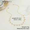 Wholesale Women's Fashion Geometric Stainless Steel 18K Gold Electroplated Bead Chain Necklace