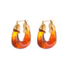 Wholesale Women's Fashion Geometric Stainless Steel 18K Gold Electroplated Earrings